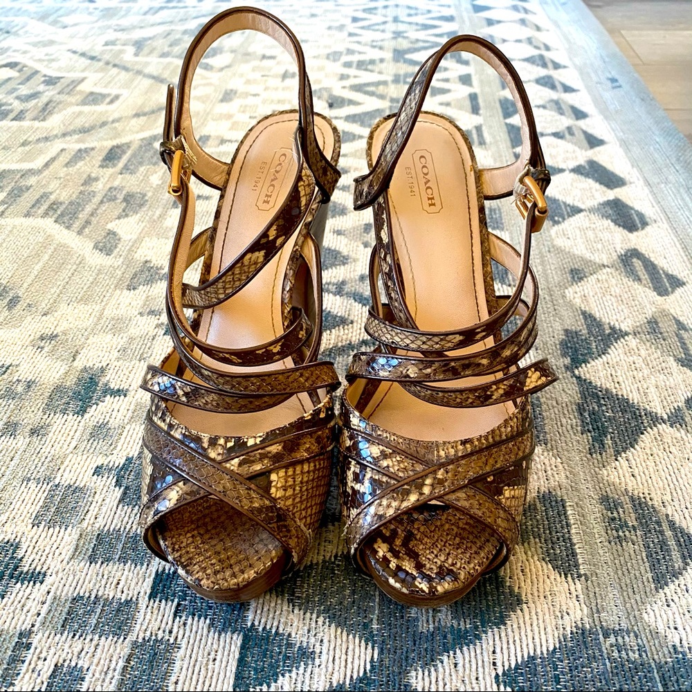 Coach Python Embossed Heels - Picture 2 of 6